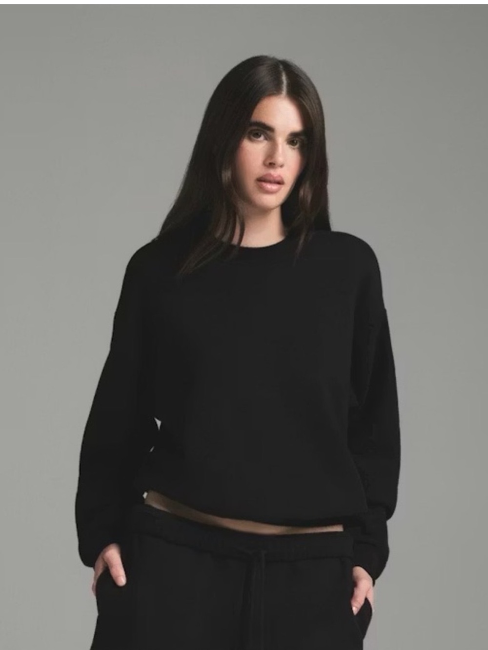 SKIMS Black Crewneck Sweatshirt size M